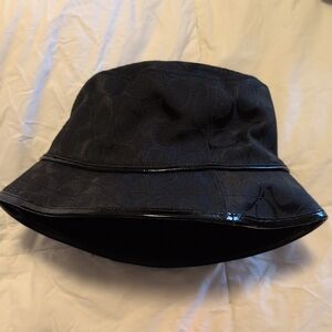 Coach Black Signature Bucket Hat